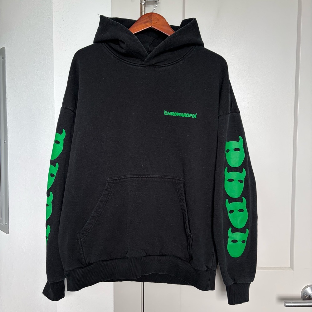 TYLER THE CREATOR CHROMAKOPIA WORLD TOUR 2025 BLACK GRAPHIC HOODIW MENS LARGE